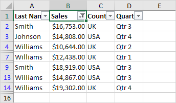 Excel filter question mark