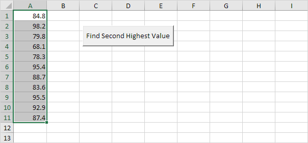 Find Second Highest Value In Excel VBA Easy Excel Macros