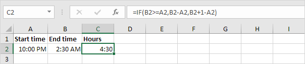 excel formula to subtract time