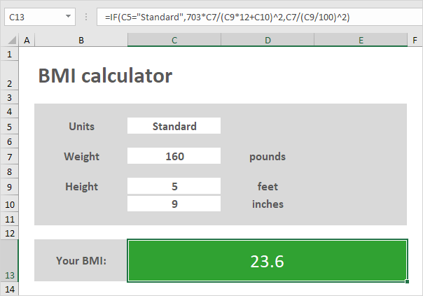 bmi calculation tool