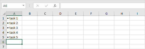 Insert Bullet Points In Excel In Easy Steps 