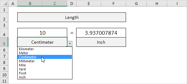 . Kalmte opslag Cm to inches in Excel (Easy Converter)