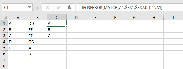 microsoft excel find duplicate values in two columns