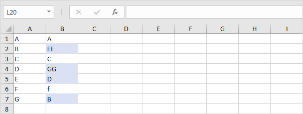 compare two columns in excel and highlight matches