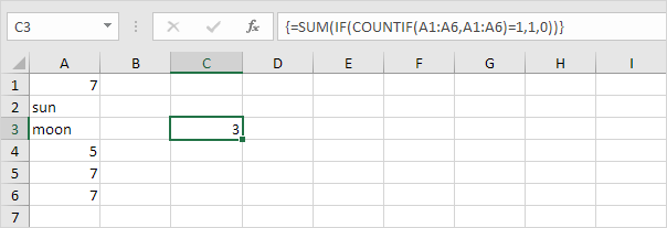 count unique values in excel for mac