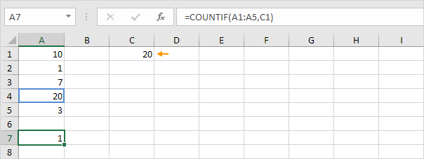 excel how many rows are smaller that 5