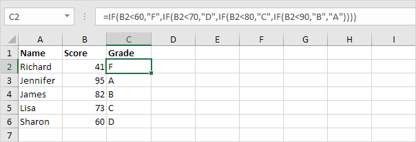if then formula excel multiple conditions