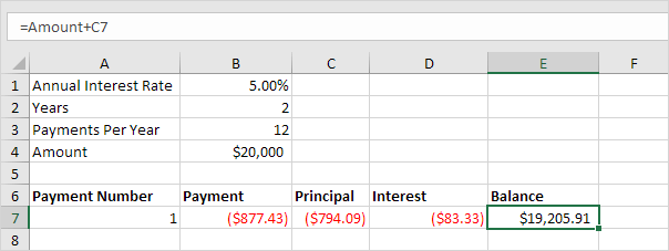 how to build an amortization schedule in excel
