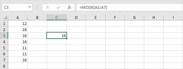 mode function for words on excel for mac