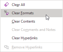 Clear Formats