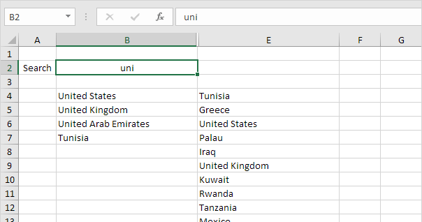 Create A Search Box In Excel In Easy Steps 