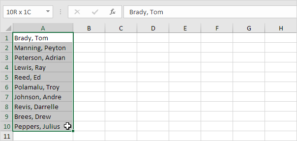 Text To Columns Excel