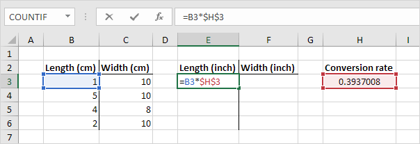 relative cell reference excel definition