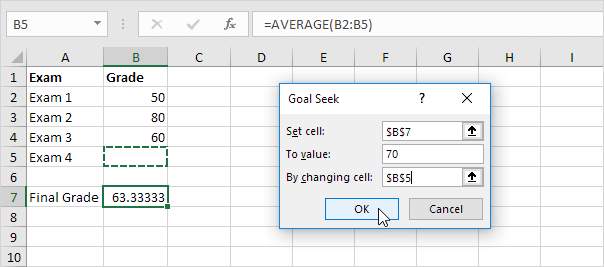 Goal Seek in Excel