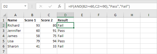 IF function in Excel