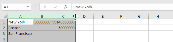 AutoFit in Excel