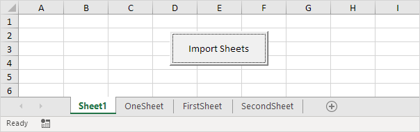 Import Sheets using Excel VBA