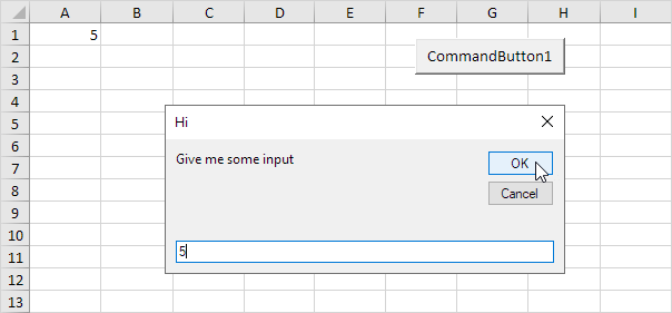 InputBox Function in Excel VBA