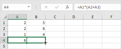 Dragando uma Fórmula Excel