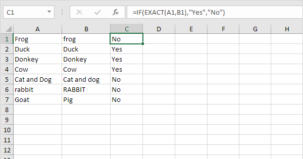 Compare Text In Excel In Easy Steps 