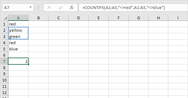 Not Equal To Operator In Excel Easy Tutorial 