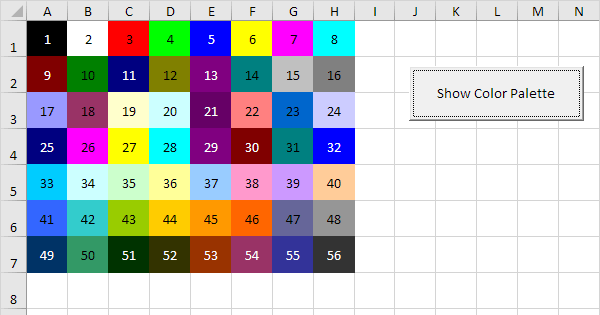 Kroton blogg se Microsoft Color Index Custom Formatting Excel