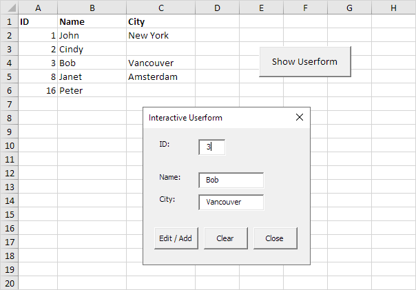 Interactive Userform In Excel VBA In Easy Steps 