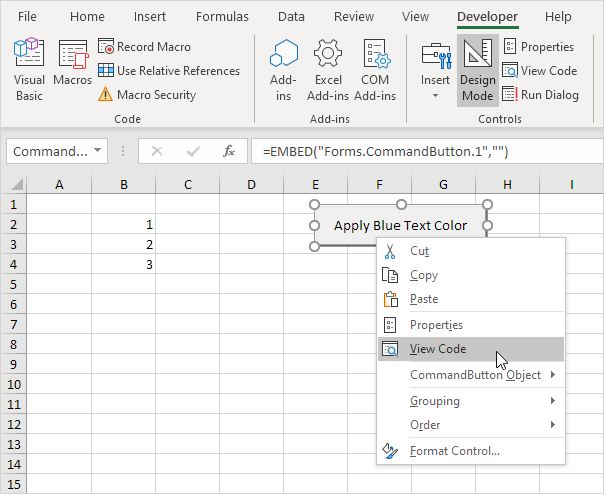 writing code in visual basic for excel 2013