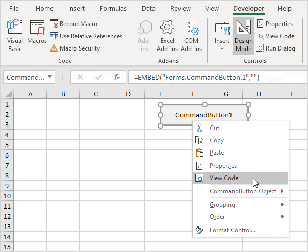 how to add the developer tab in excel