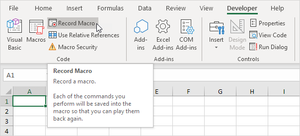 Excel Macro Recorder Excel Macro Recorder